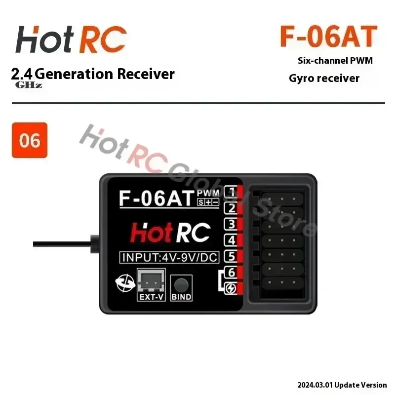 HOTRC 2.4Ghz 4/6/8チャンネル F-04A  - Drone Racing Receiver のレビューと価格