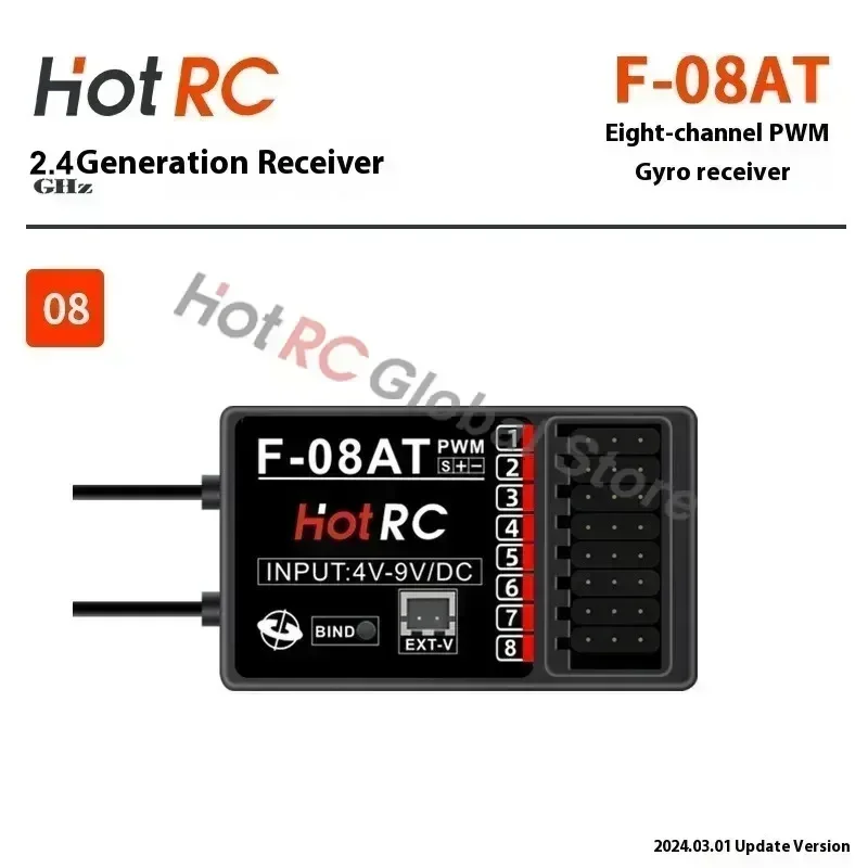 HOTRC 2.4Ghz 4/6/8チャンネル F-04A  - Drone Racing Receiver のレビューと価格