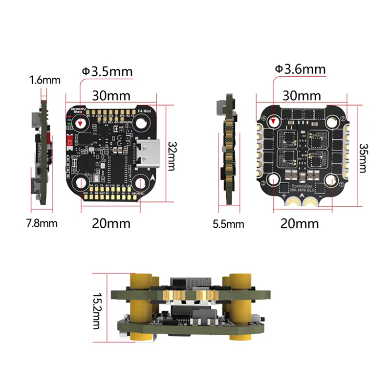 SpeedyBee F4 MINI フライトコントローラー  - Drone Racing Flight Controller のレビューと価格